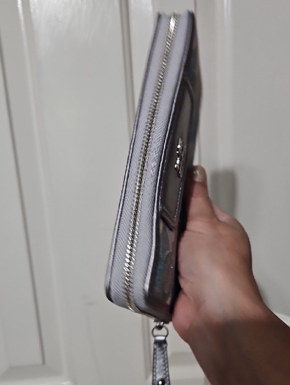 Coach NWOT Opt Art C Continental Wallet in Silver and Blue - Picture 7 of 11